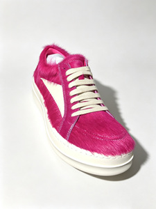 Sneakers plateforme multicolores en crin de cheval, bout rond, style lacets - Product Image 6