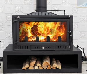 Chimenea <span class=keywords><strong>de</strong></span> Hierro Fundido Gris Estilo Europeo JK Modelo RL-25, Calefacción para el Hogar, Chimenea <span class=keywords><strong>de</strong></span> Leña Integrada, Fuego Real, 1 Año <span class=keywords><strong>de</strong></span> Garantía, Villas - Product Image 1