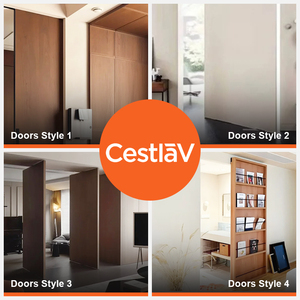 Nuovo Design <span class=keywords><strong>Porte</strong></span> Scorrevoli Interne Impermeabili e Insonorizzate in Pellicola PVC e Pannello WPC <span class=keywords><strong>per</strong></span> Arredamento Camera da Letto e Soggiorno - Product Image 6