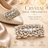 Clips de chaussures amovibles en perles rondes et strass, accessoires personnalisés détachables pour chaussures de mariée