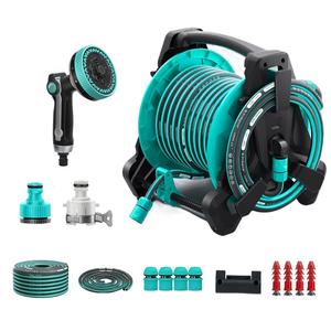 Enrouleur de <span class=keywords><strong>tuyau</strong></span> <span class=keywords><strong>d</strong></span>'<span class=keywords><strong>arrosage</strong></span> mural rétractable de haute qualité et durable, 10-50m, avec rail de guidage en ABS, norme CNS, pour rangement - Product Image 2