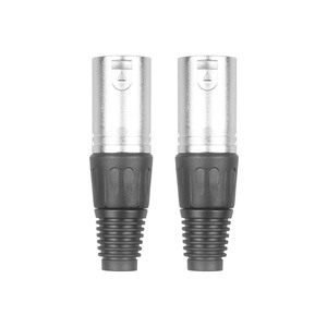 Đầu Nối Bộ Chuyển Đổi Âm Thanh Micrô XLR Màu Bạc 3 Chân Đầu Cắm Đực + Đầu Cắm Cái Đầu Nối Bộ Chuyển Đổi XLR 3 Chân Đầu Cắm Pro XLR - Product Image 5