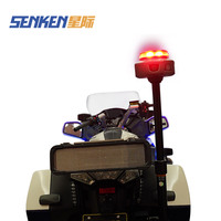 Luz de Advertencia Rotatoria LED de Seguridad para Emergencias SENKEN con Poste Telescópico, Piezas de Automóvil para Motocicleta, Baliza Trasera de Patrulla