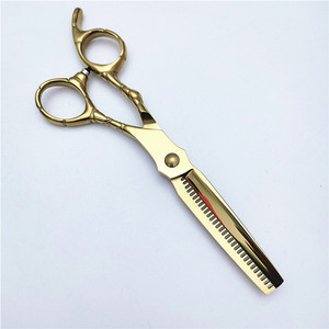 Ciseaux de coiffure Inoue Kazaku Gold, ciseaux à effiler de 62mm pour styliste de beauté, droitier, en acier inoxydable 440C - Product Image 2