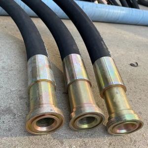 Tuyau hydraulique tressé en acier haute résistance à <span class=keywords><strong>4</strong></span> couches de fils, NBR, SAE100/DIN EN853, pour excavatrice industrielle - Product Image 3