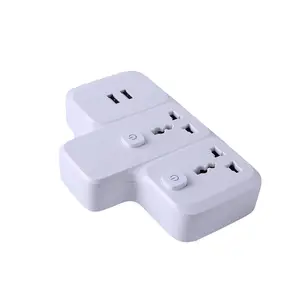 SEEBEST 2种方式，带2个USB转换通用电气适配器插座电源插座带旅行适配器插头