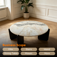 Table basse en marbre luxueuse, simple, moderne, petite, durable et écologique pour salon et bureau