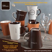 Mug à café en céramique, finition mate brillante, logo personnalisé imprimé, tasse promotionnelle, poignée, résistant aux hautes températures, compatible micro-ondes