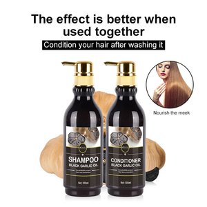 Commercio all'ingrosso MOKERU naturale a base di erbe perdita di capelli <span class=keywords><strong>Shampoo</strong></span> per la cura cheratina antiforfora nero aglio <span class=keywords><strong>Shampoo</strong></span> e balsamo per le donne degli uomini - Product Image 3