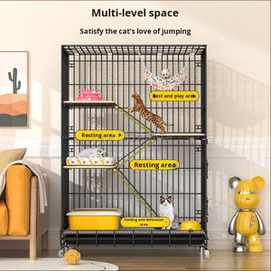Indoor <strong>cat</strong> Villa Litter Box for Home Use and BreedingWire Foldable Multi-layer Encrypted <strong>Cat</strong> Cage - Product Image 4