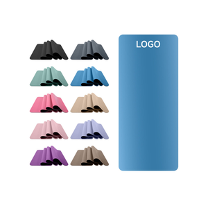 Tapis de yoga en caoutchouc naturel antidérapant rectangulaire en PU, logo personnalisé, écologique, vente en gros d'usine, bleu, noir, or - Product Image 3