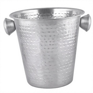 Venta al por mayor de acero inoxidable martillado cubo de hielo Metal bebidas tinas - Product Image 1