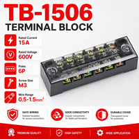 Bloc de bornes industriels TB 600V avec boîtier ABS ignifuge pour connecteur de câblage