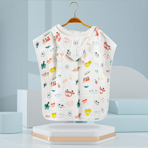 Serviettes de bain à capuche en coton respirant, en mousseline, pour bébé fille et garçon - Product Image 3