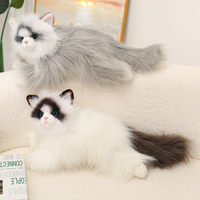 Jouets en peluche sur mesure Simulation mignonne d'animal de ferme en peluche Ragdoll chat en peluche réaliste chat Animal