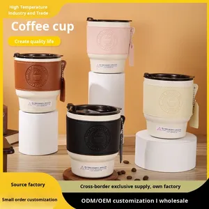 Custom Logo 350ml Double Wall Stainless Steel Thermal Coffee Cup with Sleeve <b>Hot</b> Business Gift <b>Drinking</b> Cups - Product Image 2