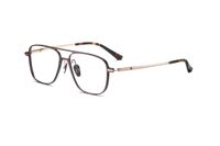 Lunettes optiques unisexes en titane, double pont, grande monture rectangulaire classique, verres noirs, dorés, argentés pour hommes et femmes, visage en diamant