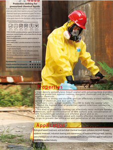 Desechable CE Cat III Tipo 3B/4B Ropa protectora Overol Aislamiento Ppe Químico personal para traje desechable Hazmat - Product Image 6