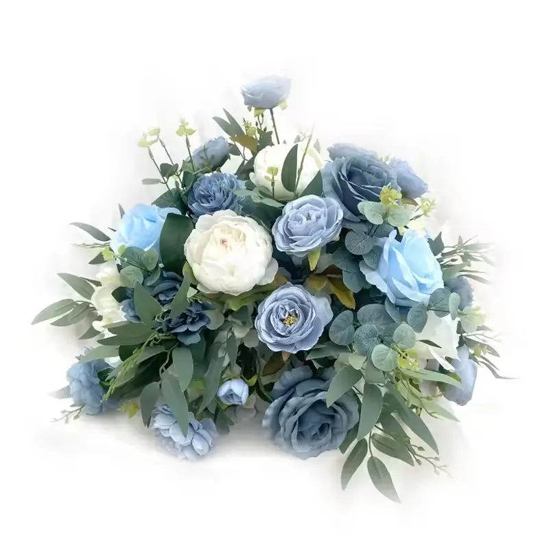 Fleur de pièce maîtresse en soie artificielle de grande taille pour centres de table, décorations de bouquets de mariage avec grande boule de fleurs