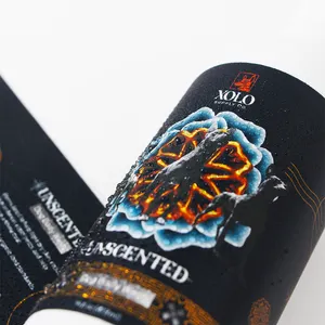 カスタム高級防水ロゴ化粧品ビニールラベル金箔シャンプーステッカーロール印刷ローションボトル用包装ラベル