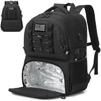 Sac isotherme modulaire à double capacité avec compartiment inférieur isolé séparé, sac à déjeuner
