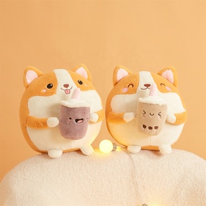 Vente directe d'usine : Chien en peluche brun et blanc tenant un adorable Boba en peluche, 30 cm, <span class=keywords><strong>Shiba</strong></span> <span class=keywords><strong>Inu</strong></span> en peluche - Product Image 1