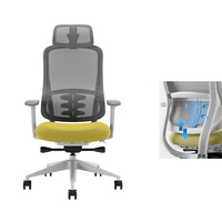 Fauteuil de bureau ergonomique S3-GH contemporain avec accoudoirs pivotants réglables et dossier 3D confortable pour usage domestique ou professionnel