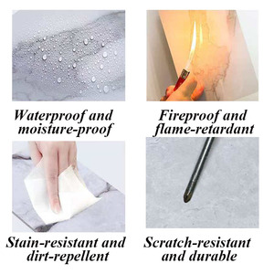 Feuille de revêtement mural moderne en <span class=keywords><strong>PVC</strong></span> <span class=keywords><strong>effet</strong></span> <span class=keywords><strong>marbre</strong></span> <span class=keywords><strong>Plaque</strong></span> de cristal de carbone Panneau mural Texture de <span class=keywords><strong>marbre</strong></span> Imperméable au feu Cuisine d'hôtel - Product Image 6