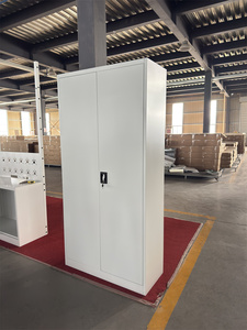 Moderno Archivador de Acero Blanco de Dos Puertas con Cerradura y Llave para Oficina - Product Image 2