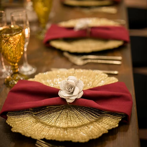 Assiette à dîner européenne de luxe en <span class=keywords><strong>verre</strong></span> avec bordure dorée, assiette à steak élégante de style nordique, plateau de service à dessert pour <span class=keywords><strong>table</strong></span> de banquet - Product Image 1