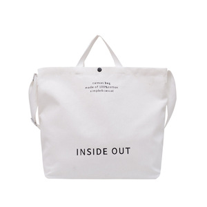 Wholesale Eco Friendly <b>Large</b> <b>Crossbody</b> Natural Cotton Canvas Tote <b>Bag</b> With Single Shoulder With Custom Logo - Product Image 6