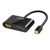Convertisseur Mini DP vers VGA UGREEN MD108 compatible 4K pour Surface Laptop Projecteur 1080P Noir USB en stock