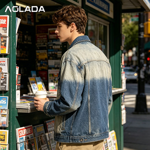 Chaqueta <span class=keywords><strong>Corta</strong></span> de Mezclilla Azul Informal Personalizada de Fábrica para <span class=keywords><strong>Hombre</strong></span>, Chaqueta de Mezclilla para <span class=keywords><strong>Hombre</strong></span> de Algodón de Alta Calidad con Lavado Desgastado Vintage - Product Image 2