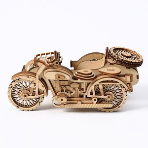 Commande en gros de puzzles 3D en <span class=keywords><strong>bois</strong></span> pour adultes, modèle de <span class=keywords><strong>moto</strong></span> side-car en <span class=keywords><strong>bois</strong></span> 3D, cadeau de collection pour les passionnés de motos - Product Image 3
