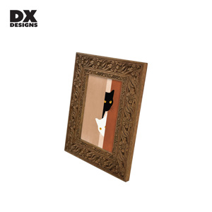 5 "x 7"/6 "x 8" cổ điển khắc rắn khung ảnh bằng gỗ, phong cách dân gian 3D trang trí hoa, nghệ thuật bàn trang trí nội thất khung (kích thước tùy chỉnh) - Product Image 3