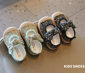 Chaussures décontractées en toile à fleurs pour filles, chaussures simples printemps-automne, chaussures de marche respirantes pour bébés de maternelle - Product Image 3