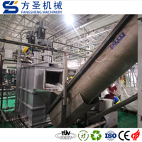 Fabrication professionnelle de déchets utilisés ferraille de bouteille en plastique PET flocons concassage lavage séchage ligne de machines de recyclage