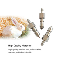 Abreuvoir à mamelons pour lapins en acier inoxydable YYC, abreuvoir à eau pour lapins, pour rongeurs, rats, hamsters