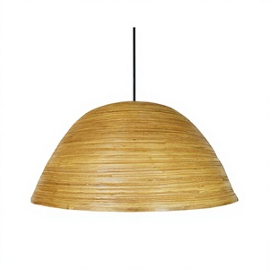 Lámpara Colgante de Bambú Elegante y Sostenible, Diseño Moderno y Ecológico, Color Personalizable, Fácil Instalación para Iluminación del Hogar y Hoteles - Product Image 1