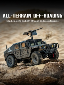 DWI 2.4G 1:10 Tout-terrian 4WD Véhicule <span class=keywords><strong>militaire</strong></span> d'escalade télécommandé RC Voiture tout-terrain Jouets avec mitrailleuse et lumières LED pour enfants - Product Image 5