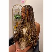 Extensions de cheveux synthétiques bouclés afro de 24 pouces, tressés, style français, à crochet, trame simple, 150g, ondulations lâches en spirale, NOUVEAU produit phare