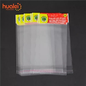 Nhà máy tùy chỉnh in ấn thiết kế logo OPP Túi với thẻ tiêu đề treo lỗ tự dính CELLO Giấy bóng kính Túi - Product Image 2