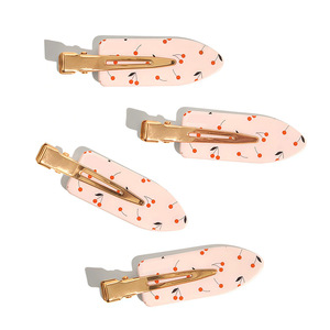 Accessoires pour cheveux en acétate haut de gamme à motif floral cerise, imprimé léopard coloré, pinces à cheveux en alliage de zinc à motifs - Product Image 4
