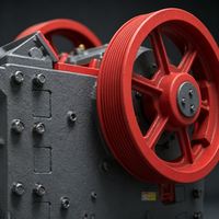Poulies à gorge rainurée en acier au carbone certifiées ISO9001:2015 pour châssis de machines lourdes, base à bride, OEM/ODM personnalisées pour l'exploitation minière