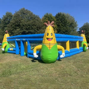 Labyrinthe hanté gonflable Halloween horreur champ de maïs fête en plein air location commerciale adultes rebond <span class=keywords><strong>maison</strong></span> avec ventilateur en vente - Product Image 1