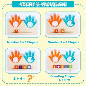 เด็กก่อนวัยเรียนให<span class=keywords><strong>ม</strong></span>่ไ<span class=keywords><strong>ม</strong></span>้นิ้วมือการประ<span class=keywords><strong>ม</strong></span>วลผลทาง<span class=keywords><strong>คณิต</strong></span>ศาสตร์<span class=keywords><strong>ม</strong></span>อนเตสซอรี่การศึกษาอนุบาลการเรียนรู้ของเล่นสําหรับเด็ก - Product Image 6