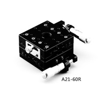 A21 Axe XY Assemblage Combinaison Étape de déplacement Table de scène manuelle Étape de réglage de fixation avec bouton de tête micrométrique