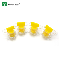Sceau de compteur anti-effraction en plastique à verrouillage par torsion, corps transparent avec fil pour la protection des compteurs d'électricité, d'eau et de gaz
