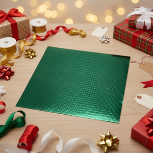 Feuilles de papier métallisé laminé en aluminium souple de qualité alimentaire, imprimées avec un logo en relief, avec un dos en papier métallisé, alliage 8011/1235/8006 - Product Image 1