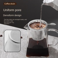 Service à thé avec tasse à eau et théière en maille de gravure en acier inoxydable 304 accessoires théière filtre à thé étanche